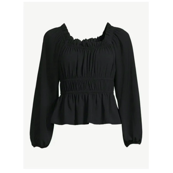NWT Sofia Vergara peplum square neck blouse - Picture 4 of 7